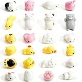 Amaza Mochi Squishy Kawaii Lot de 24 pour Cadeau Anniversaire Enfants Invites, Mignon Animaux Squishies Jouets Anti Stress Enfant   Récompense en Classe,Goody Bag Filler, Cadeaux Anniversaire Invités