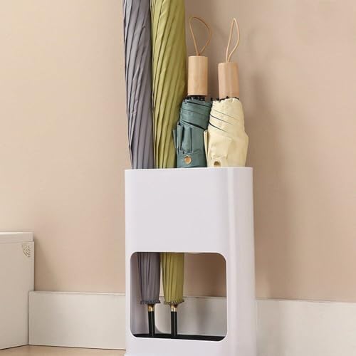 Support de porte-parapluie en plastique avec bac amovible pour entrée