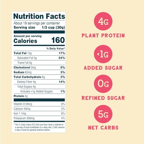 7 Sundays Nut Granola Cereal, Day Dream Dark Chocolate Raspberry, 20 Oz Bag, Grain & Gluten Free, 4g Protein, 5g Net Carbs, Keto Friendly - Thumbnail 2