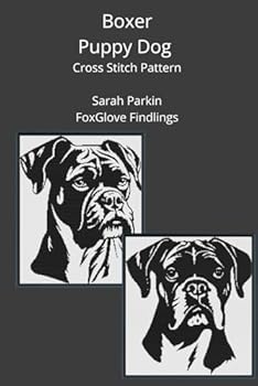 Paperback Boxer Puppy Dog Cross Stitch Pattern Book