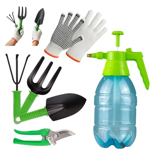 Kit de Jardinagem 6 Peças com Ferramentas e Luvas