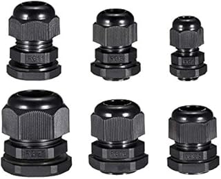 Wire & Cable Connectors PG19 PG21 PG25 PG29 Waterproof Nylon Cable Gland Joint Adjustable Connector for 102mm-25mm, Pack of 10 - (Color: PG19 White 10pcs)