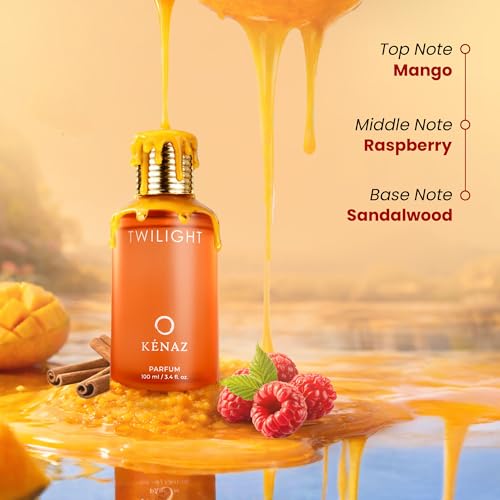 Image of KENAZ Twilight Unisex Perfume 100ml | Dubai Crafted | Mango, Nectarine & Blood Orange Notes | Parfum for Men and Women | 20% Fragrance Oil | Long Lasting Luxury Perfume |