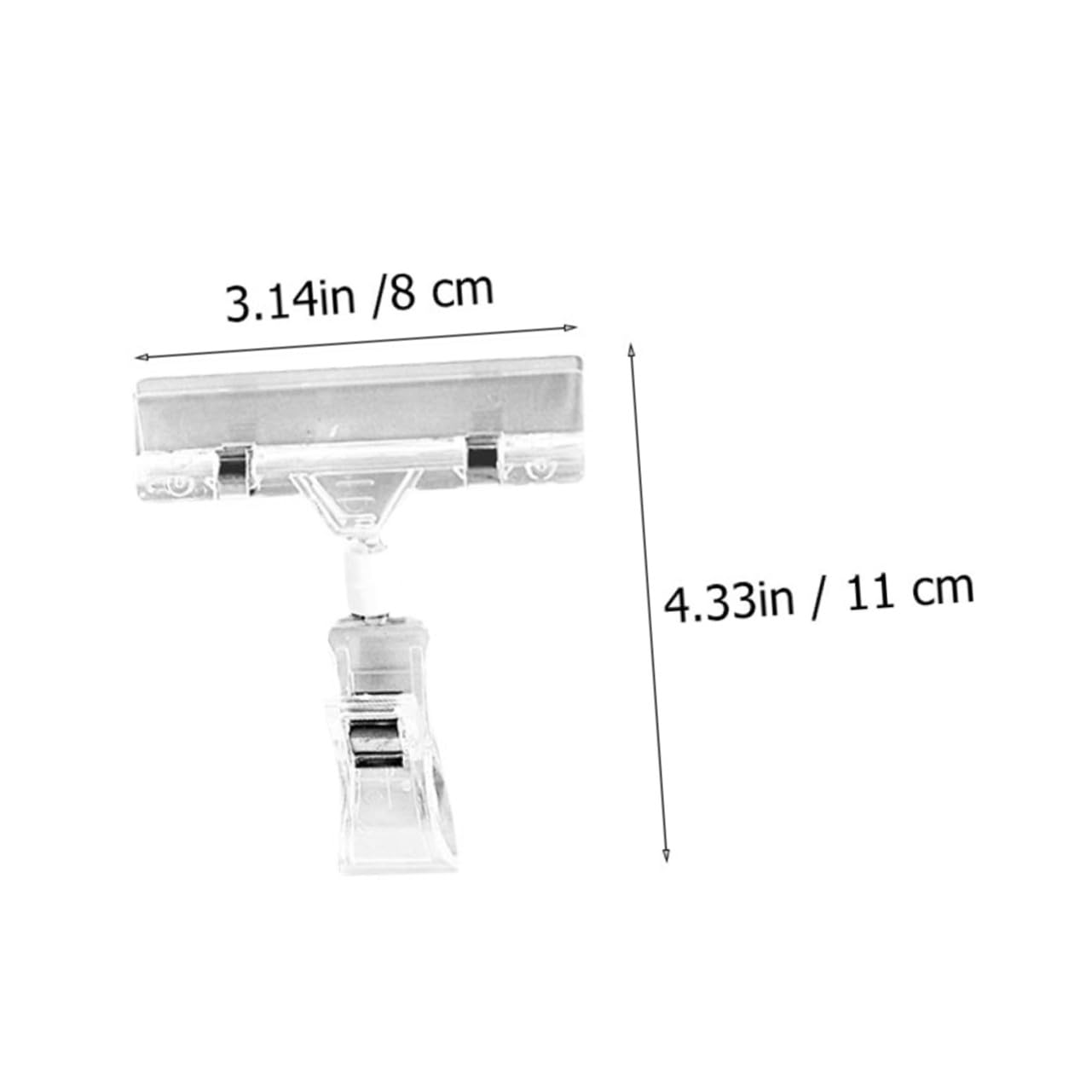 VALICLUD 30 pezzi Clip Porta Etichette Prezzi Trasparente Girevole da Supporto per Esposizione Cartellini in Plastica Resistente e Facile da Installare per Supermercati e Negozi