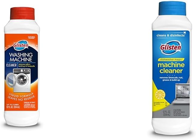 Washing Machine Cleaner, Helps Remove Odor, Buildup, and Limescale, Fresh Scent, 12 Ounce Bottle Dishwasher Magic Disinfectant & Cleaner Lemon 12 Oz