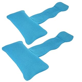 REEZEIVI 2 Pack Hot Tub Headrest Pillow,Chaise Lounge Pillows Outdoor 3D air mesh,Spa Pillow for Outdoor Hot Tub, Quick Drying and Washable,Head and Neck Support Pillow with Adjustable Weighted Strap