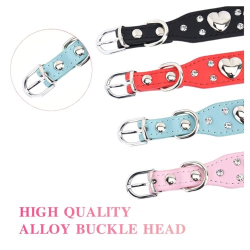 Collar para perros ajustable con diseño de corazones miniatura 3
