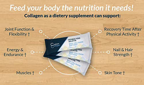 image for Custom Collagen Collagen Peptide Stick Packs, 30 Count - Clean Collage