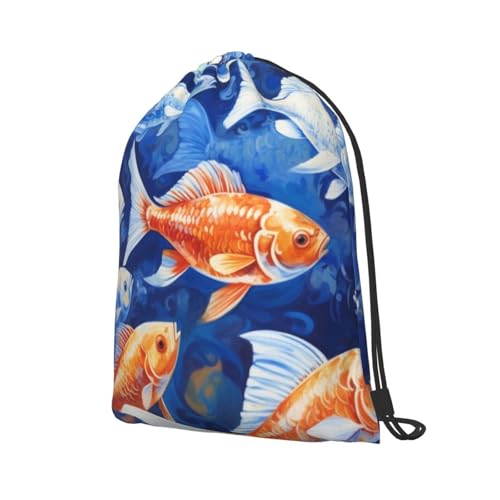 Drawstring Bag for Women Lightweight Sports Gym Bag Dish Painting Soccer Backpack for Travel2