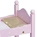 Olivia's Little World - Twinkle Stars Princess 18-Inch Doll Double Bunk Bed - Stackable Wooden Bunk Bed and Bedding for Dolls, Fits American Girl, Our Generation - Purple