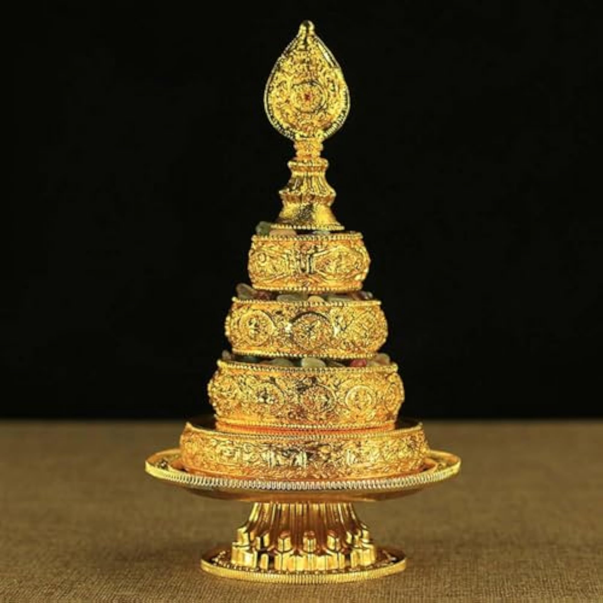 Tibetan Buddhist Offering Tray, Decorative Statue