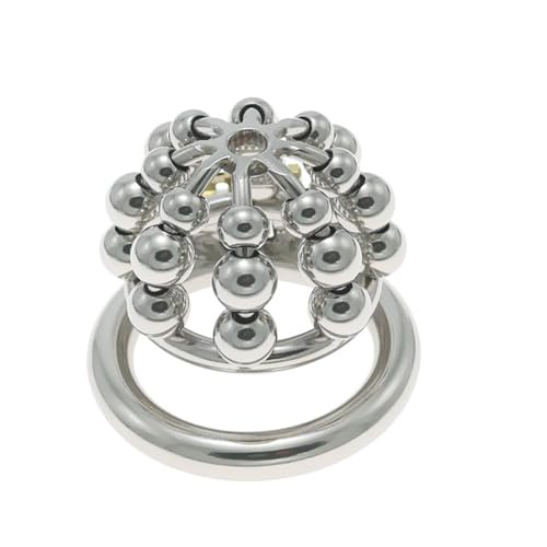 Genérico Jaula Protectora de Acero Inoxidable Liso para Hombre con 24 Accesorios deslizantes-ESRZ30 (55mm)