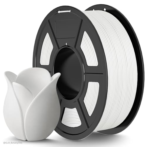 Image of TECBEARS White Matte PLA Filament for High Speed 50-600mm /s Printing | 1KG PLA, Smooth Extrusion, Tangle Free, Vacuum Sealed, 1.75MM Filament ±0.02mm Accuracy Compatible with Most FDM Printers