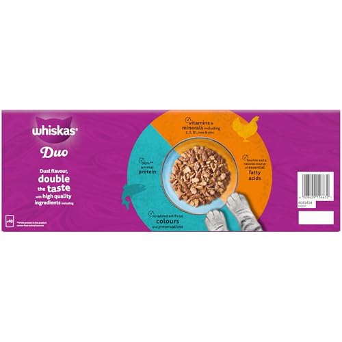 WHISKAS DUO Adult Wet Cat Food in Jelly 40x85g Surf & Turf - Image 4