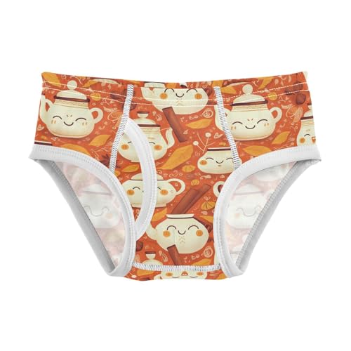 visesunny Boys Potty Training Underwear Cardamom Teapot Teacup Breathe Cotton Briefs Size 2T-8Y for Toddler