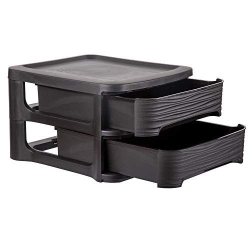 Tour de rangement STONE Eda noir dans votre bureau pour classer vos documents
