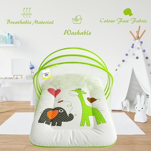 Image of Toddylon Baby Bedding New Born Baby Bed | Mosquito Net | Mattress | Insect Protection Net | Infants | Mosquito Safety Net | Baby Beds | Baby Boys Girls (0-6 Months)
