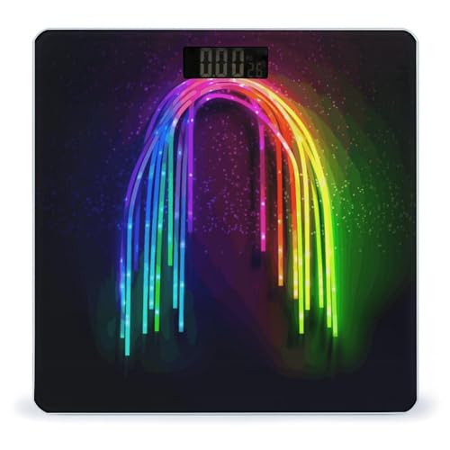 Báscula Digital de Baño con Diseño Rainbow Neon miniatura 1