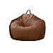 Heimtextilien Lazy Sofa Sitzsack Stoffbezug Tatami Home Single Sofabezug Relax Lounge Möbel (Braun)