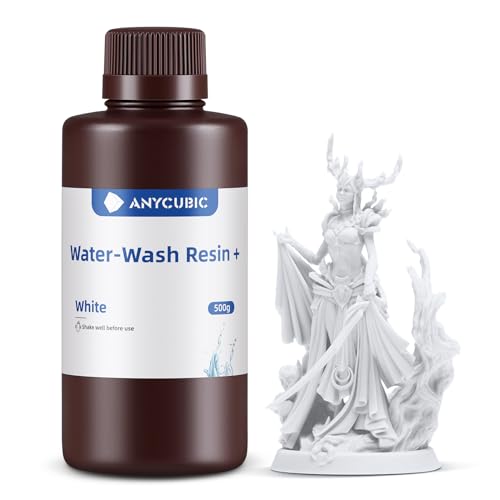 ANYCUBIC Water Washable 3D Printer Resin, 405nm High Precision UV-Curing 3D Resin,...