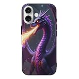Matériau et couche anti-jaunissement : fabriqué à partir de TPU souple avec une surface conçue pour aider à résister aux éraflures et au jaunissement lors de la manipulation quotidienne, gardant un look propre comme Cool Dragon Purple Print No.461 coque compatible avec iPhone 17 TPU coque et compatible avec iPhone 17 coque