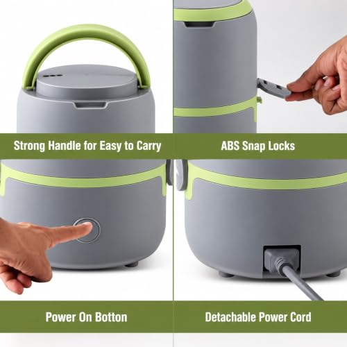 Image of Electric Lunch Box for Office Stainless Steel Container 300X3 ml