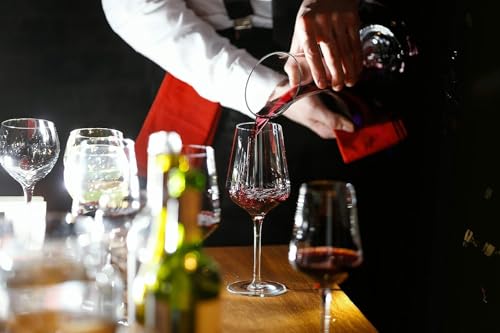 Image of VILON Wine Decanter Wine Carafe Hand Blown Lead-Free Crystal Decanter, aerating Decanter for Wine Gift, Wine Accessories Decoration | 1500 ML | Clear (Wine Decanter)