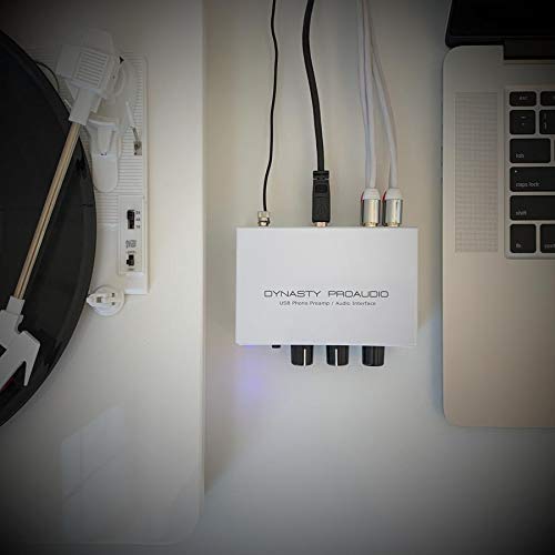 image for DYNASTY PROAUDIO UA2D USB Phono Preamp for Turntable, Preamp with RIAA