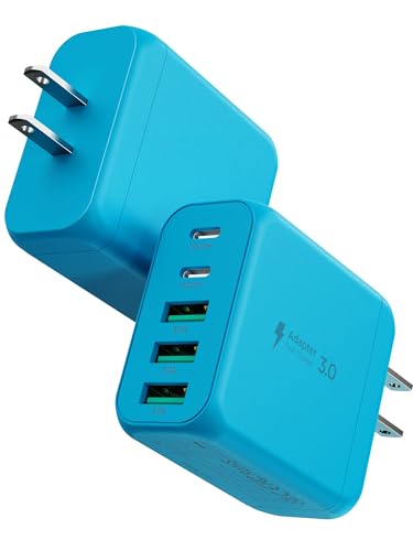 EIZLXQ 50W 5-Port USB-C Charger Block (2-Pack)
