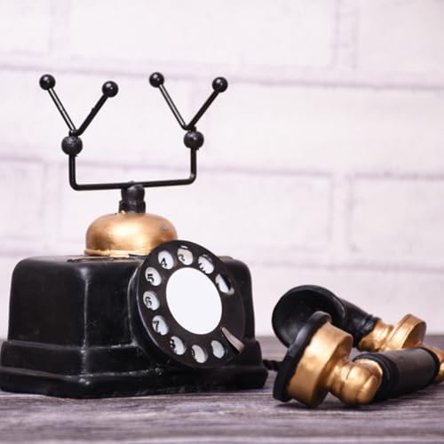 Téléphone décoratif rétro en résine aux finitions soignées - 6