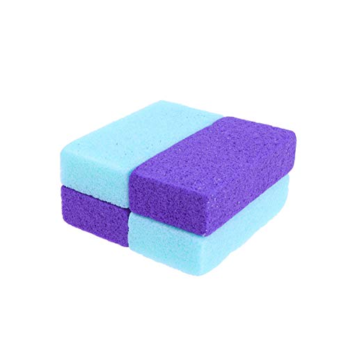 SUPVOX 4pcs Pumice Stone Pedicure Tools Double Side Hard Skin Remover for Hands Foot File Exfoliation Random Color