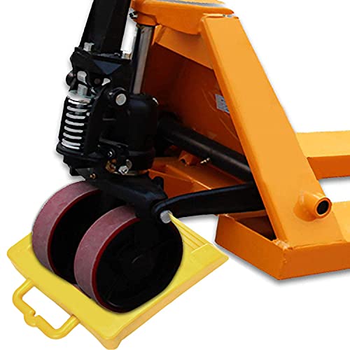 Image of Homeon Wheels 2 Pack Pallet Truck Chock Heavy Duty Pallet Jack Stopper 14.2 inch Length x 11.6 inch Width x 2 inch Height