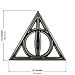 Fan Emblems Deathly Hallows Car Emblem - Harry Potter Symbol 3D Auto Badge - Color: Black Chrome - Size: 3.7 x 3.2 x 0.2 inches - Officially Licensed Wizarding World Car Accessories