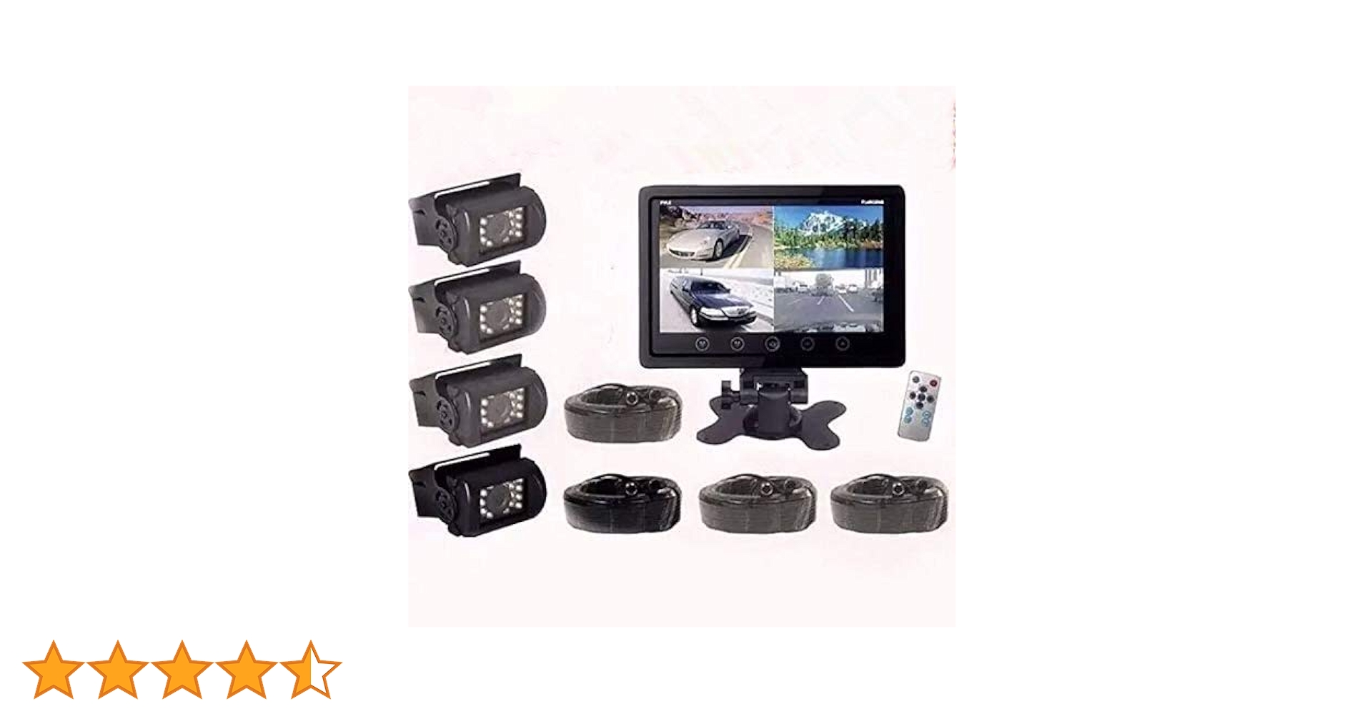 Amazon.co.jp: バックカメラセット 12/24V兼用 9インチ 4画面/2画面/全