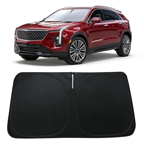 Image of Windshield Sun Shade for Cadillac XT4 2019-2024 2025 | Car Front Window Sunshade with 240T Sun Visor Protector Blocks UV Rays Heat Sun Shield Accessories