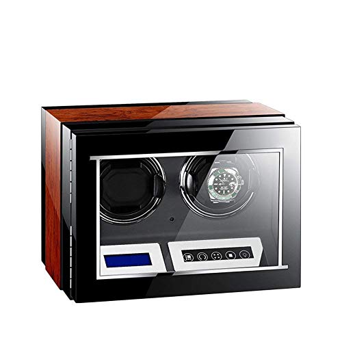 Caja de devanador de relojes automático doble para organizar tu colección en el vestidor de casa