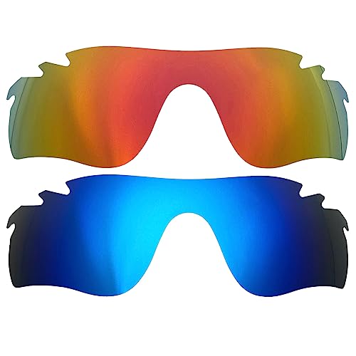 Wetnenss Replacement Lenses for RadarLock Path vented Sunglass/1.5mm polarized/easy to install (dark red)