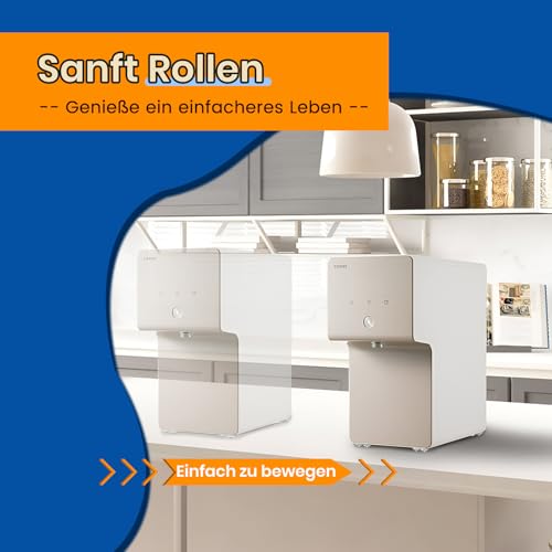 TRVL FIELDER Ruedas adhesivas, ruedas universales giratorias de 360°, rodamientos de rodillos para electrodomésticos pequeños, cajas de almacenamiento, cubo de basura (3 rodamientos de bolas, blanco, - imagen 3
