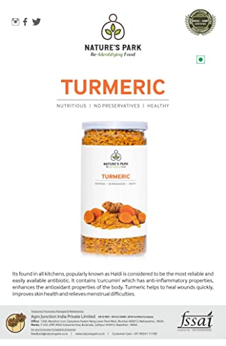 Image of Nature's Park Pure Premium Granulated Turmeric - All-Natural and Perfect for Cooking and Seasoning (Pet Jar) 140 gm