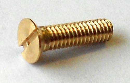 Image of 1 Pack of 20 Brass Countersunk Head Screws 10 BA x 1/2