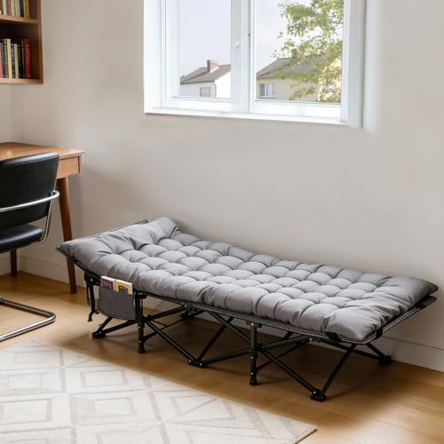 Sekey Feldbett Klappbar XXL, 190 x 71 x 35 cm überbreit, Campingbett inkl. Matratze, verstärkte Stahlrohre und hochwertiges Oxford-Gewebe – ideal als Gästebett für Garten und Camping