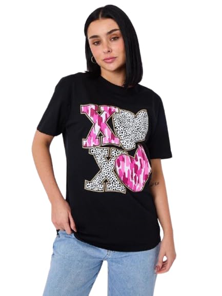 T-shirt graphique femme Xo Xo idéal pour un look week-end branché