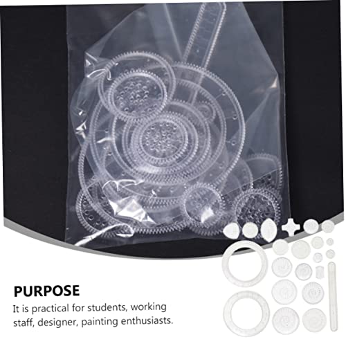 Operitacx 1 Conjunto 22 Unidades Governante Wanhua Espirógrafos Juguetes Para Niños Réguas Para Dese