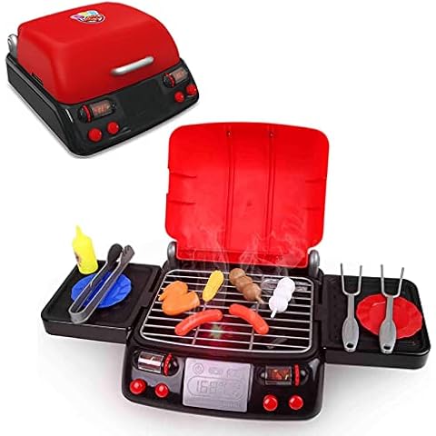 Pretend food,Pretend Play Toys,Play Food,Kitchen Set,Cooker for kids,Toys for 3 Year Old Boys Girls+,Sound&Light&Steam(BBQ) Cover