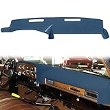 Yiz Dash Cover Mat Custom Fit for 1973-1980 Chevy Chevrolet C10 C20 C30 K10 K20 K30 Suburban K5 Blazer Pickup,GMC Jimmy C/K 15 25 35 1500 2500 Suburban Sierra,Dashboard Pad Carpet(73-80 Navy Blue)J74