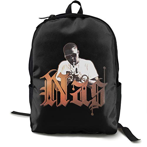 NAS Illmatic - Mochila clásica de poliéster, color negro