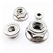 SFCHEN 2pcs M4-M12 304 Stainless Steel Prevailing Torque Type All Metal Insert Hexagon Lock Nut with Flange Hex Self Locking GB6187(M6 Serrated Bottom)