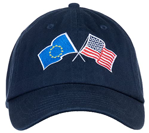 Image of Ann Arbor T-shirt Co. American Friendship Nations Flag Baseball Low Profile Dad Hat for Men Women