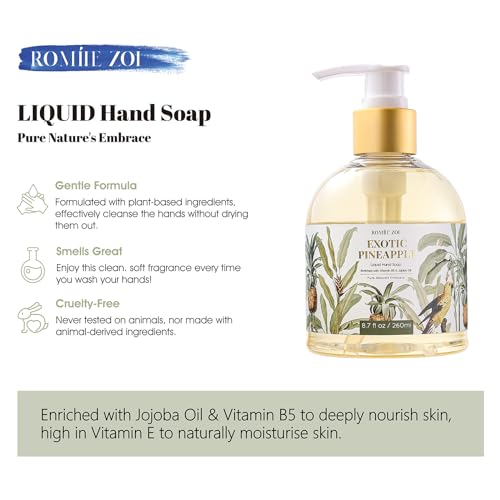 Image of ROMIIE ZOI Liquid Hand Soap with Gift Box - Exotic Pineapple - 260ml / 8.7 fl.oz