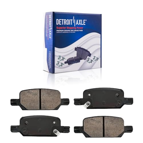 Image of Detroit Axle - Brake Pads for 2021-2022 Chevrolet Colorado GMC Canyon, Front and Rear Ceramic Brake Pads with Hardware Replacement